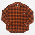 POLAR SKATE CO. Mitchell Long Sleeve Flannel Shirt in CARAMEL
