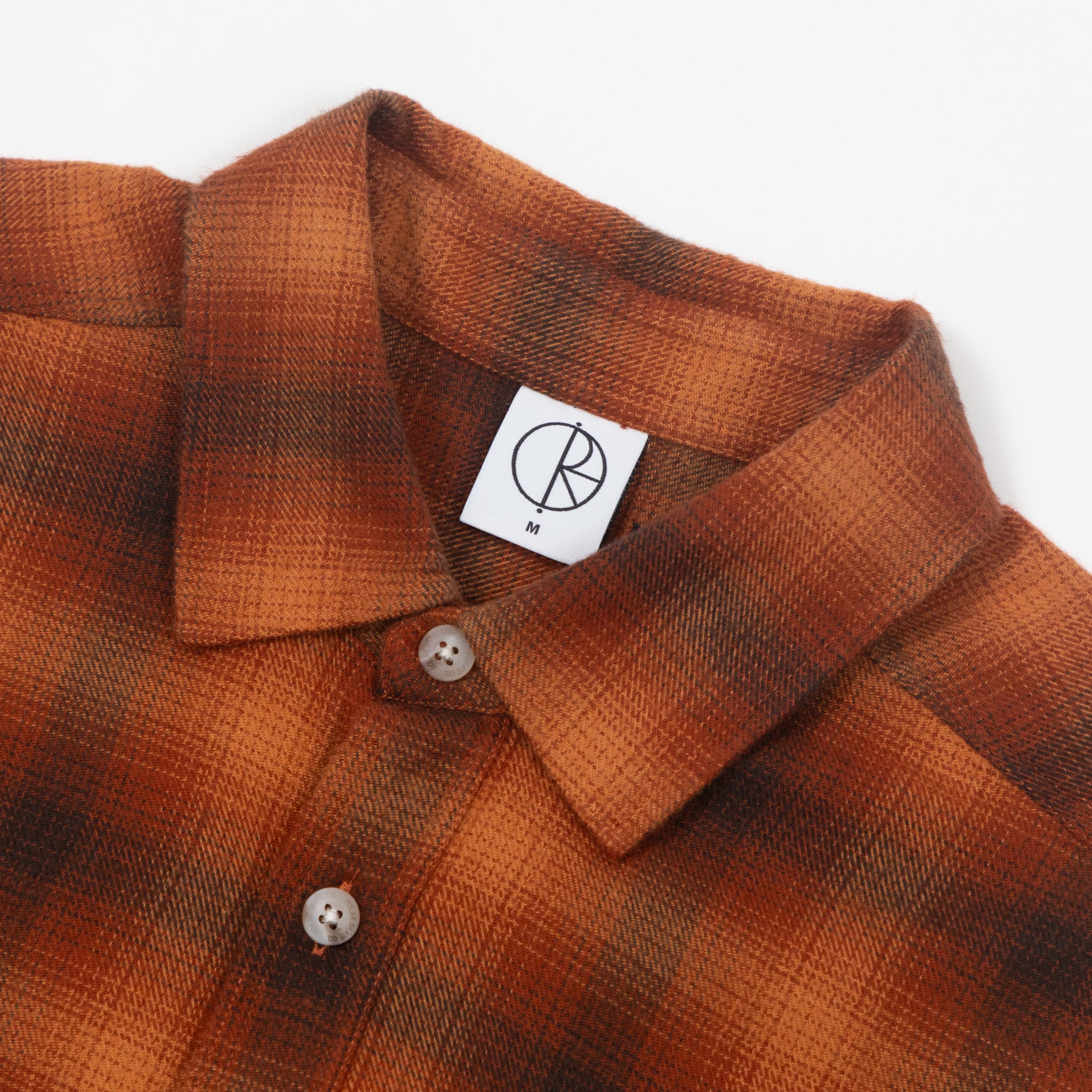 POLAR SKATE CO. Mitchell Long Sleeve Flannel Shirt in CARAMEL