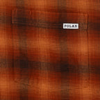 POLAR SKATE CO. Mitchell Long Sleeve Flannel Shirt in CARAMEL