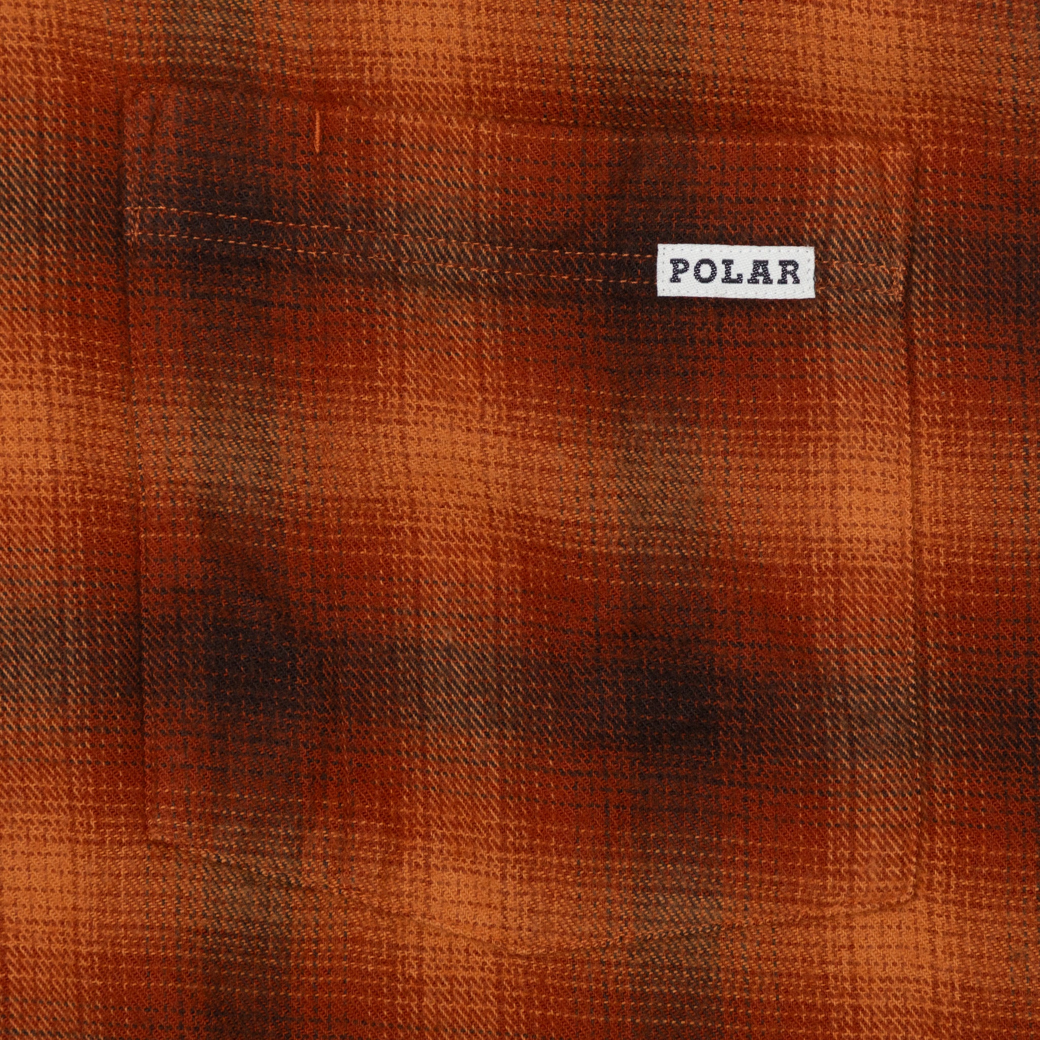 POLAR SKATE CO. Mitchell Long Sleeve Flannel Shirt in CARAMEL