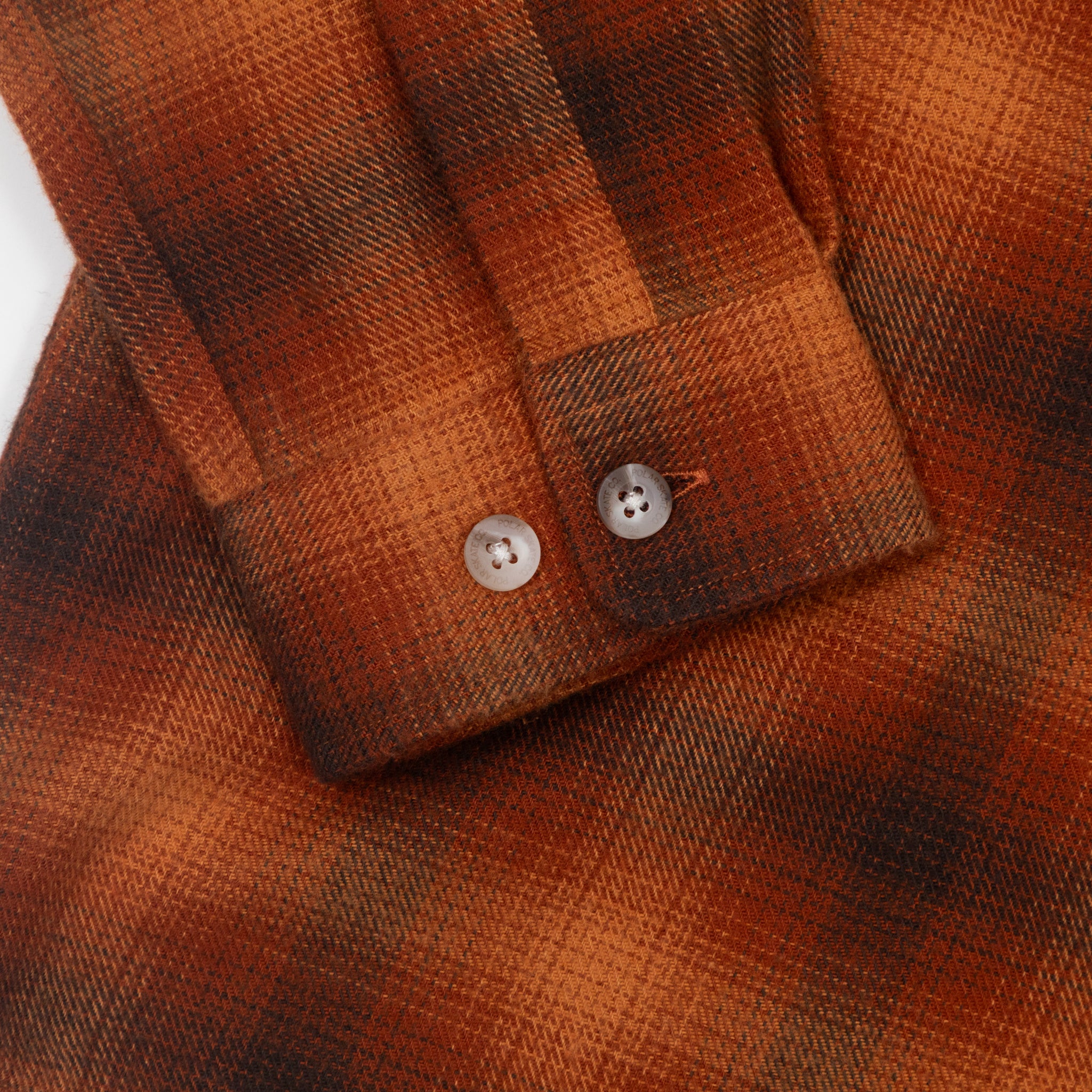 POLAR SKATE CO. Mitchell Long Sleeve Flannel Shirt in CARAMEL