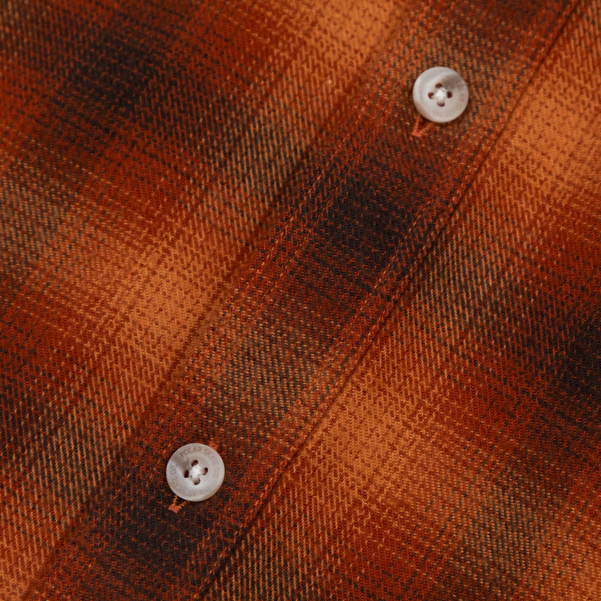 POLAR SKATE CO. Mitchell Long Sleeve Flannel Shirt in CARAMEL