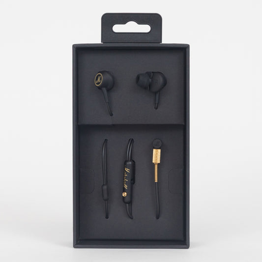 MARSHALL Mode EQ Wired Earphones in BLACK & BRASS