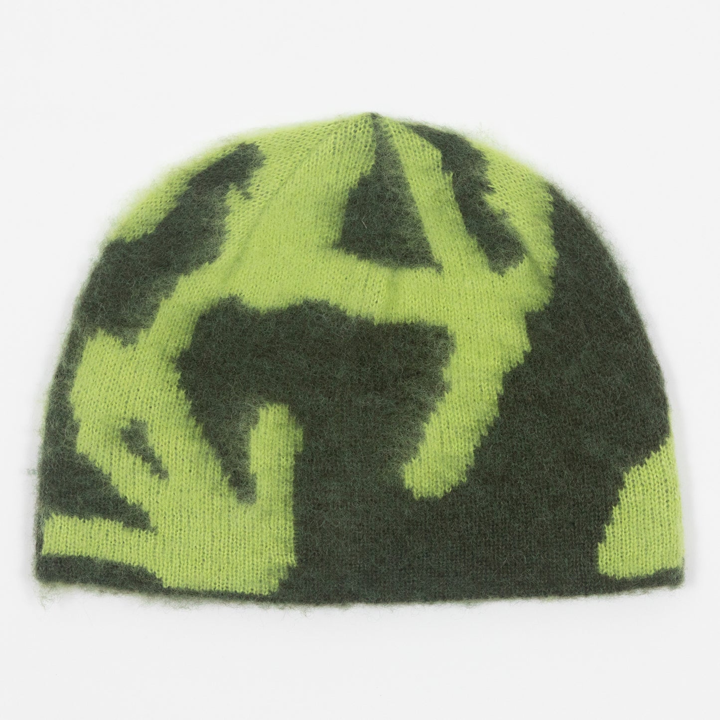 GRAMICCI Mohair Burly Runningman Beanie in CHARTREUSE
