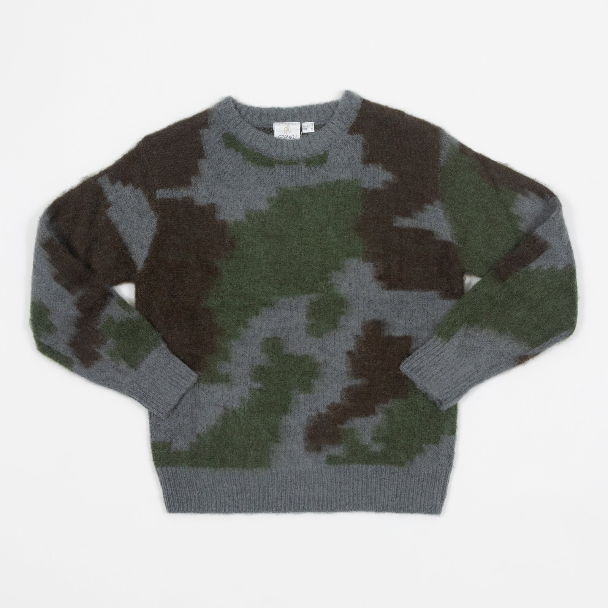 GRAMICCI Mohair Knit Sweater in JUNGLE CAMO
