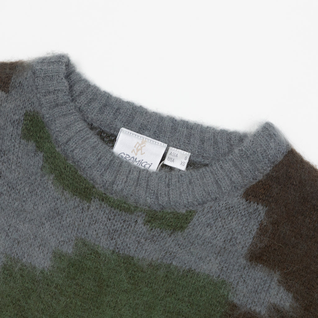 GRAMICCI Mohair Knit Sweater in JUNGLE CAMO