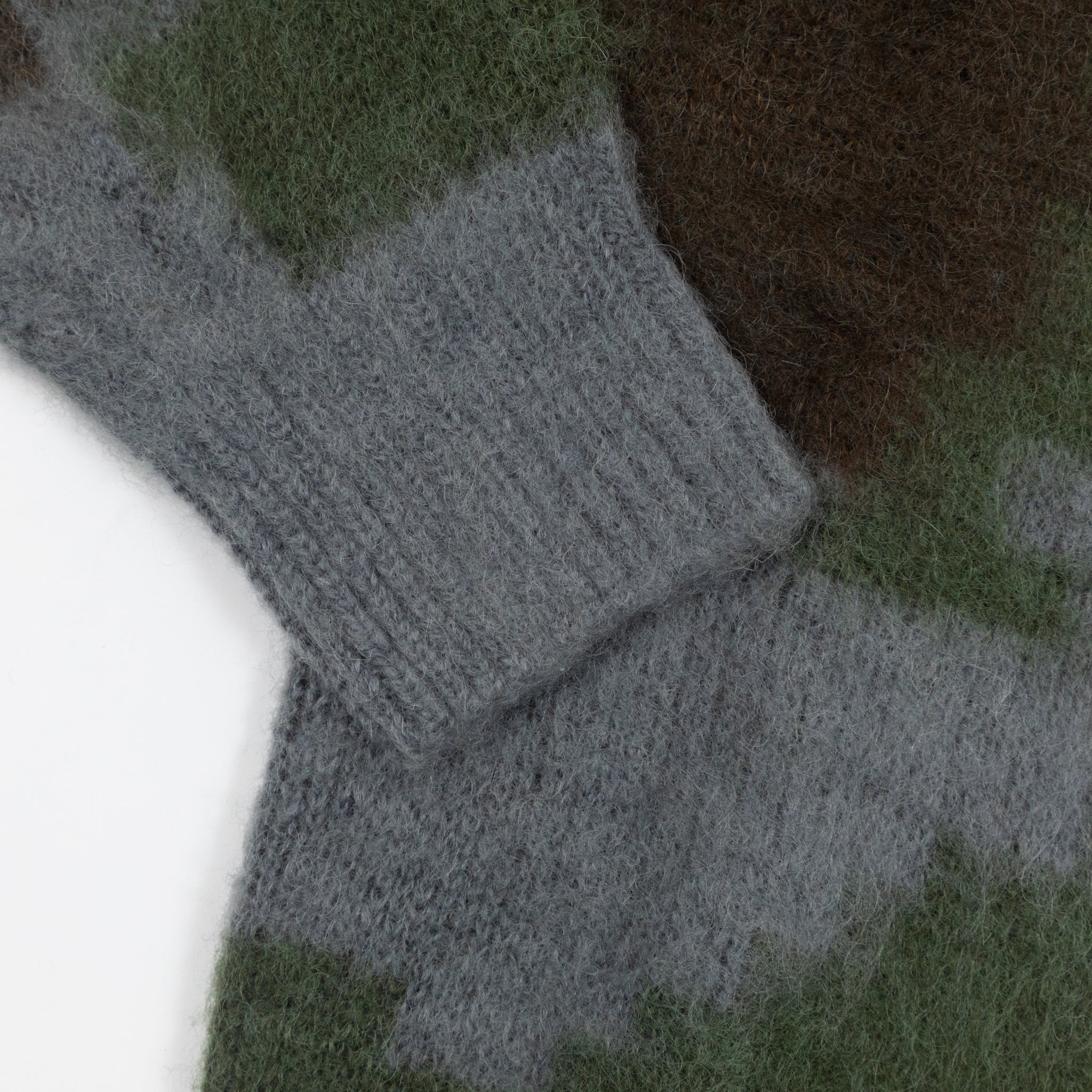 GRAMICCI Mohair Knit Sweater in JUNGLE CAMO