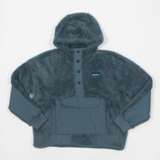Womens KAVU Moon Ridge Hooded Sherpa Jacket in TEAL