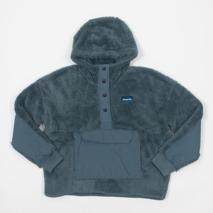 Womens KAVU Moon Ridge Hooded Sherpa Jacket in TEAL