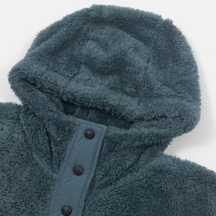 Womens KAVU Moon Ridge Hooded Sherpa Jacket in TEAL