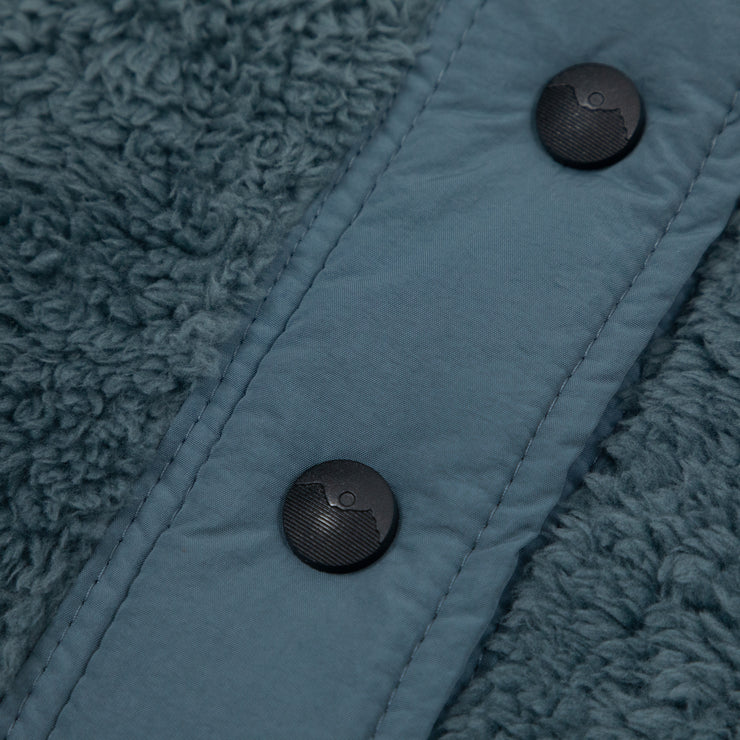 Womens KAVU Moon Ridge Hooded Sherpa Jacket in TEAL