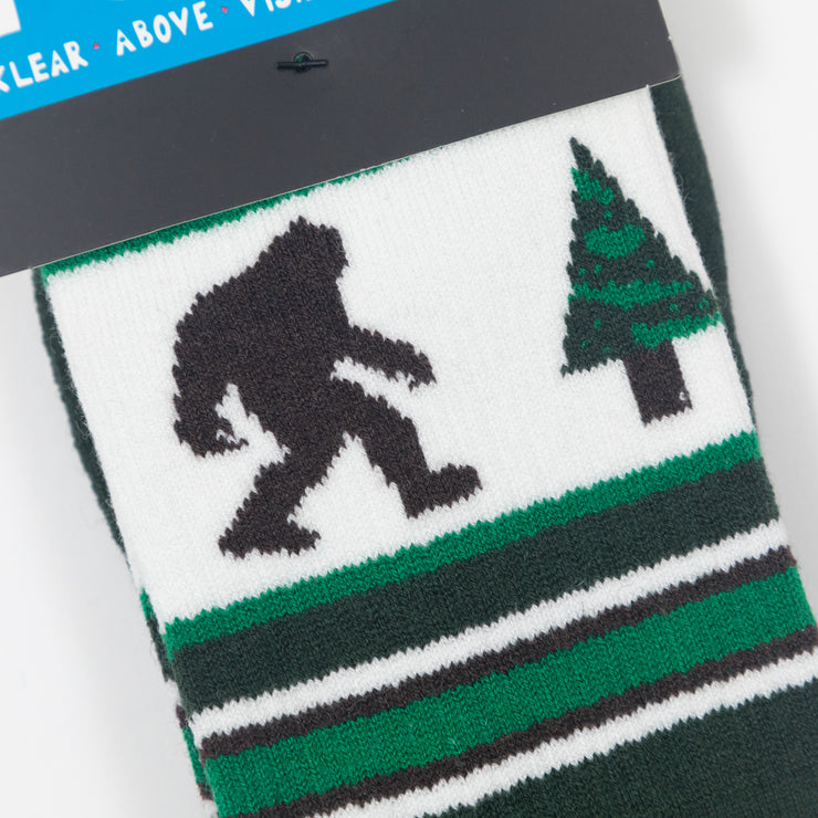 KAVU Moonwalk Sasquatch Socks in GREEN
