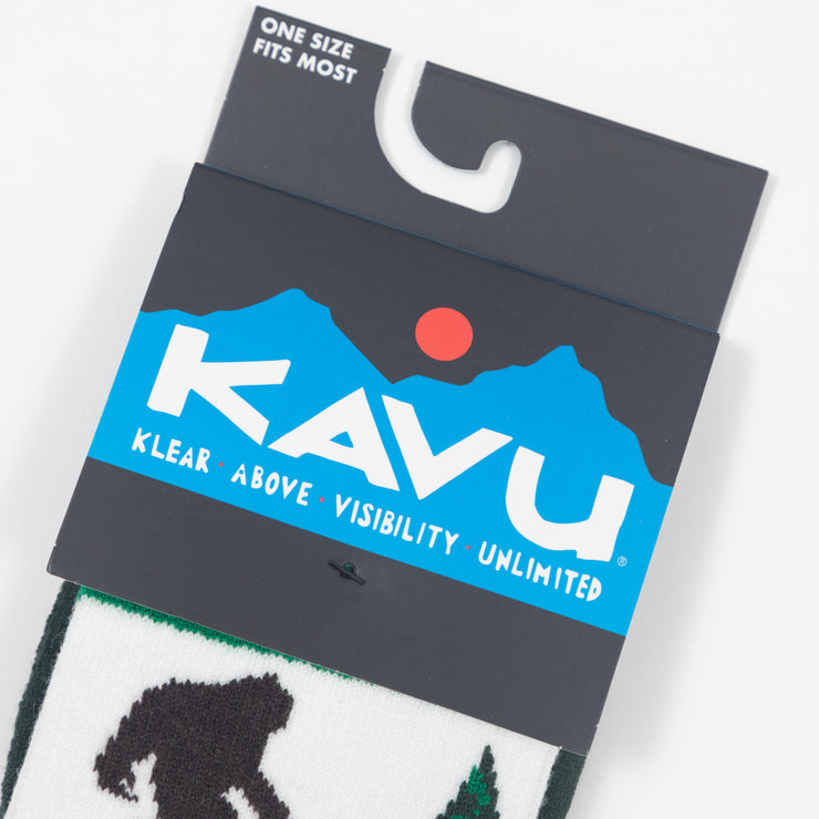 KAVU Moonwalk Sasquatch Socks in GREEN