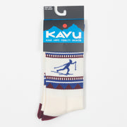 KAVU Moonwalk Ski Line Socks in BLUE