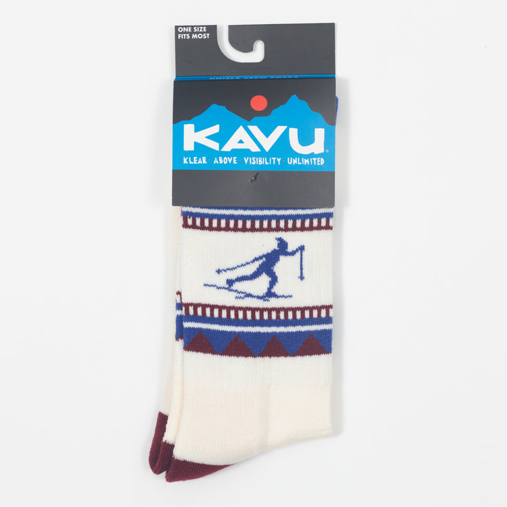 KAVU Moonwalk Ski Line Socks in BLUE