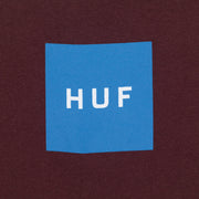 HUF Set Box Logo T-Shirt in BURGUNDY