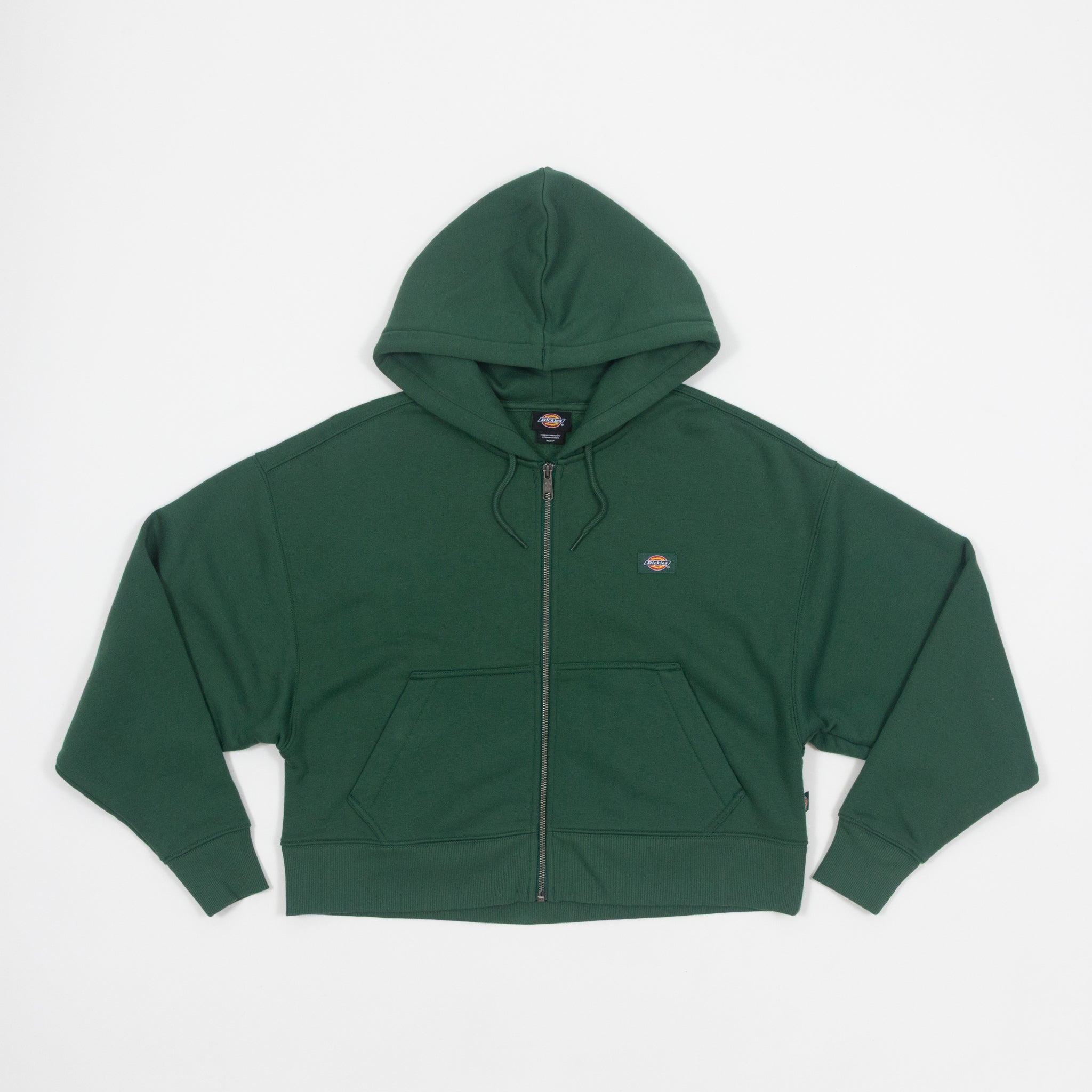 Womens DICKIES Oakport Zip Hoodie in PINE GREEN