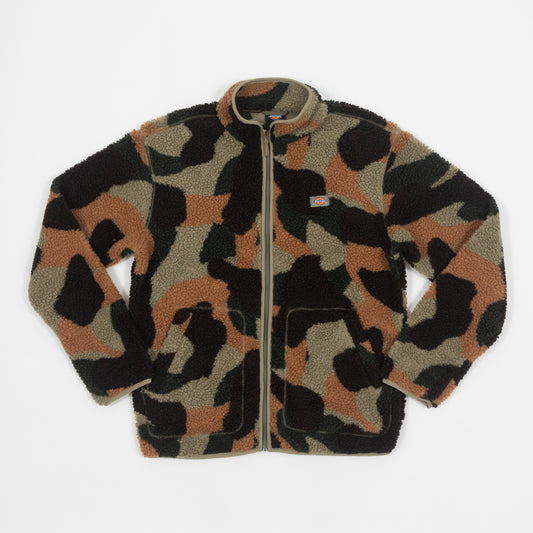 DICKIES Mount Hope Full Zip Fleece in GREEN CAMO