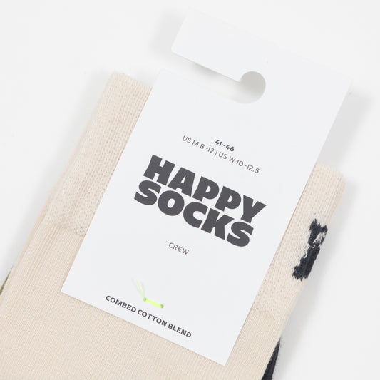 HAPPY SOCKS Mountain Biking Socks in CREAM & GREEN