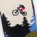 HAPPY SOCKS Mountain Biking Socks in CREAM & GREEN