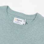 FARAH Mullen Knit Cotton Sweater in GROVE GREEN