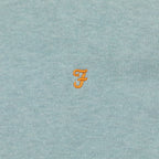 FARAH Mullen Knit Cotton Sweater in GROVE GREEN