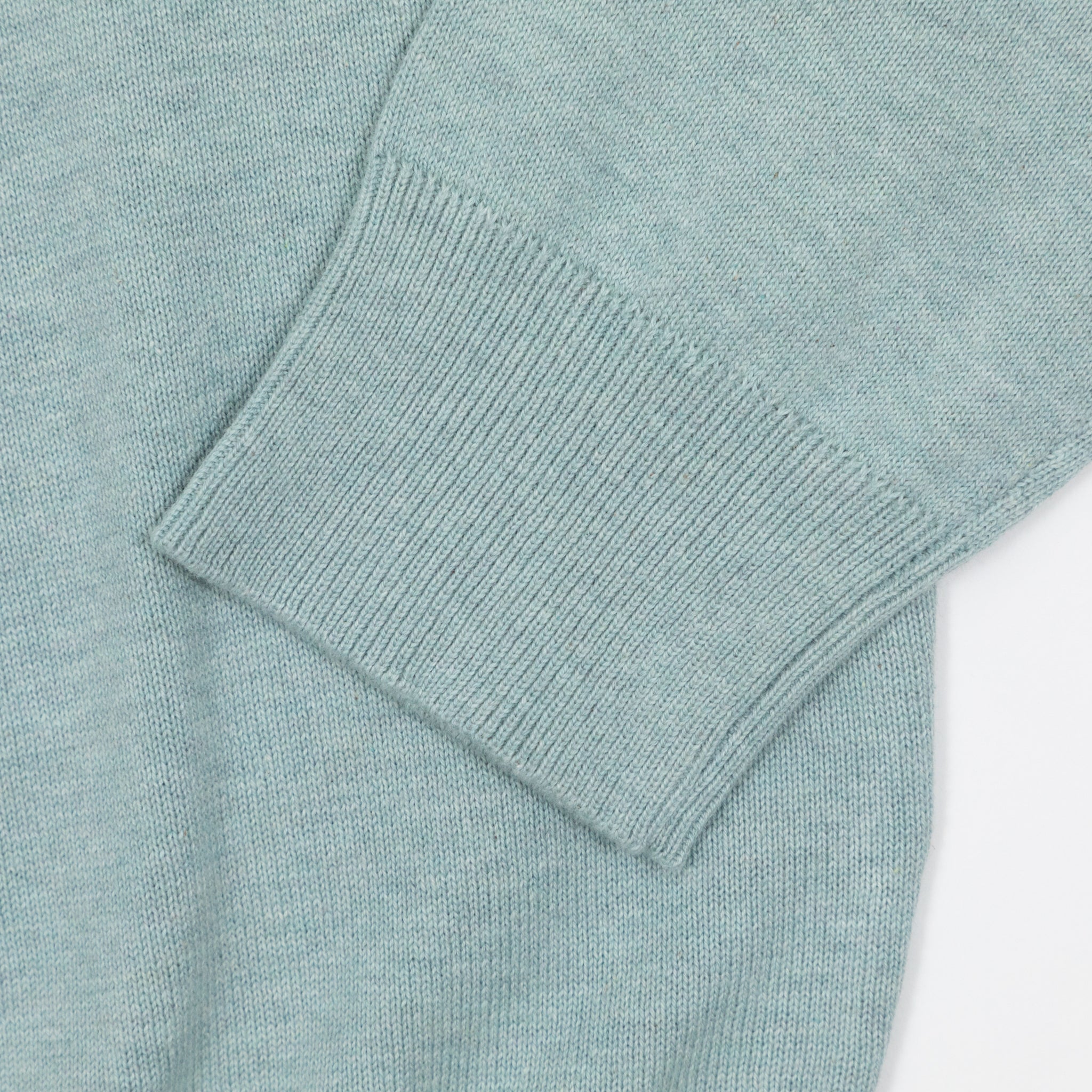 FARAH Mullen Knit Cotton Sweater in GROVE GREEN