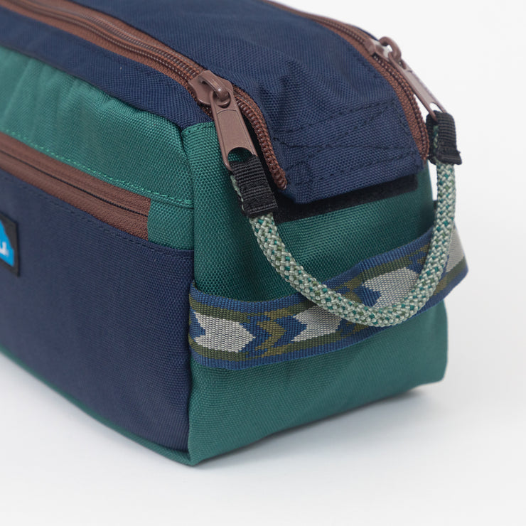 KAVU Multi Purpose Toiletry Bag in BLUE, GREEN & BROWN