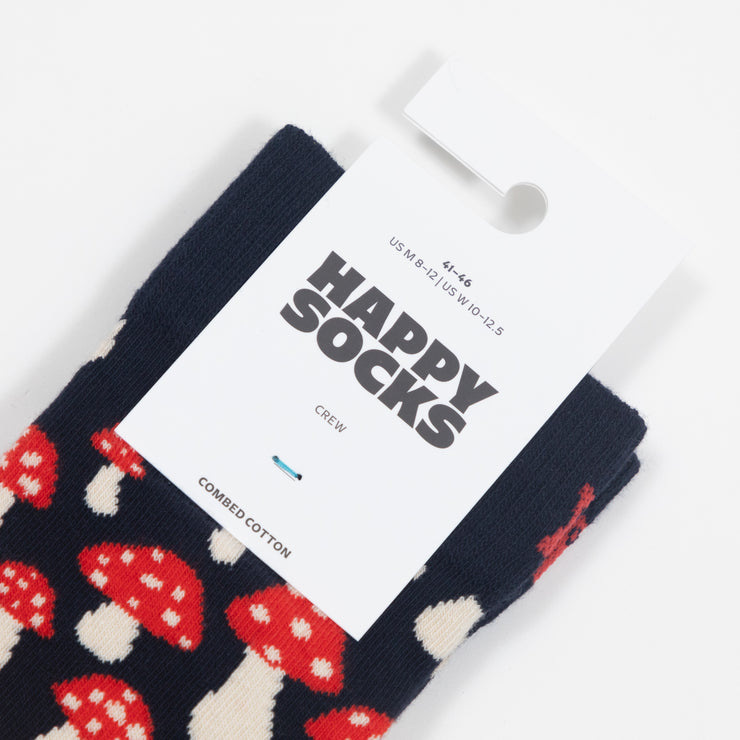 HAPPY SOCKS Mushroom Socks in NAVY & RED