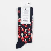 HAPPY SOCKS Mushroom Socks in NAVY & RED