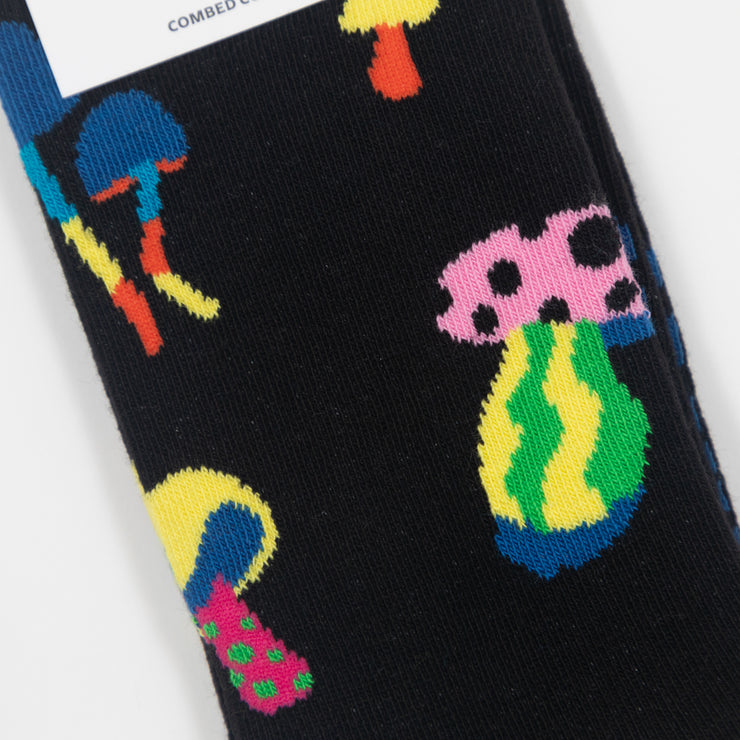 HAPPY SOCKS Mushroom Socks in BLACK & MULTI