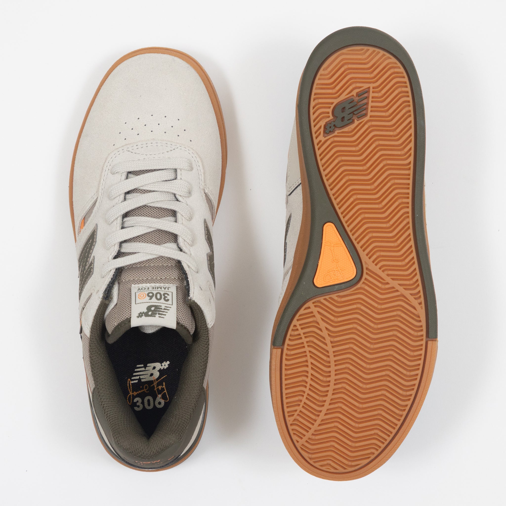 NEW BALANCE Numeric 306 Trainers in Cream & Olive