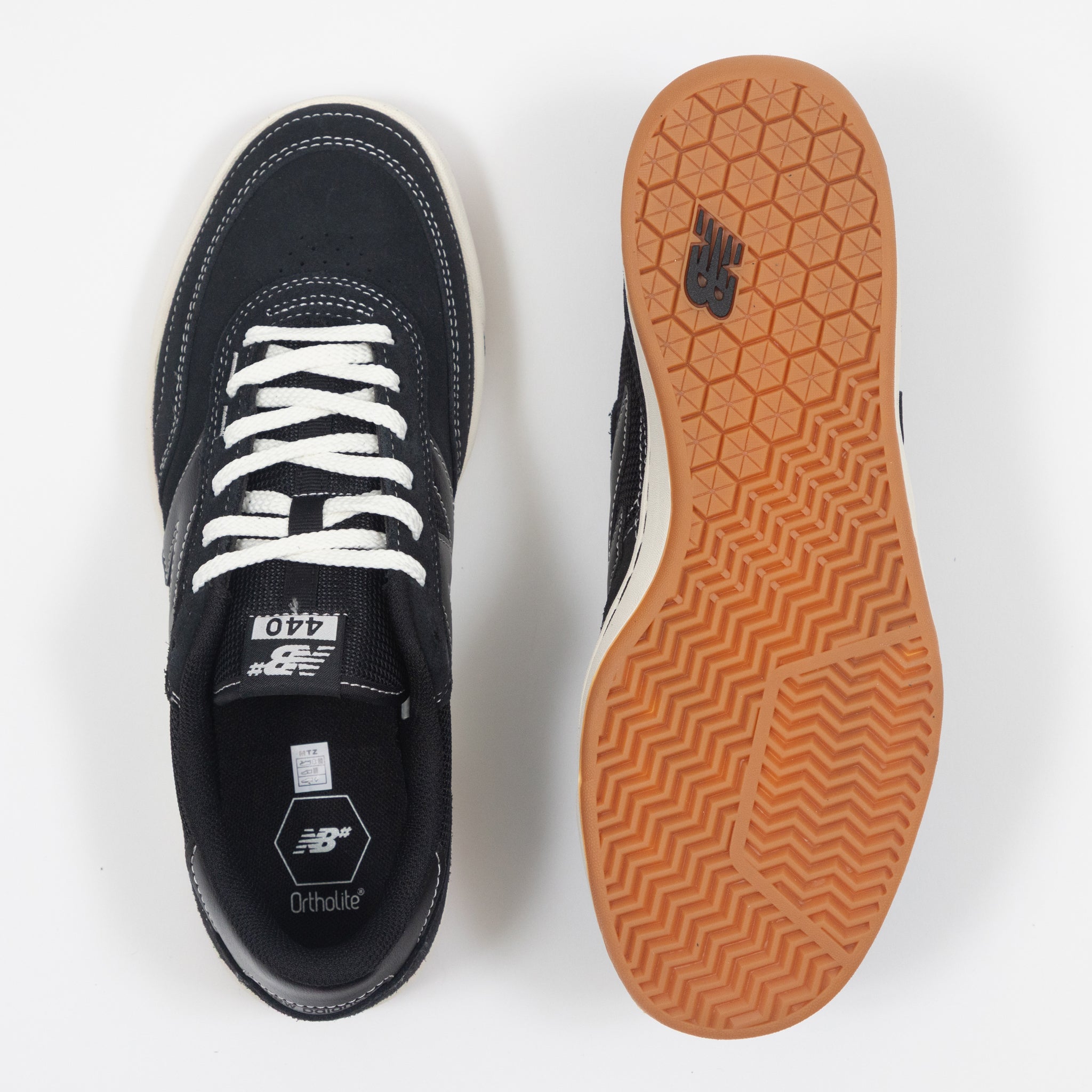 NEW BALANCE Numeric 440 Trainers in Black & White Gum