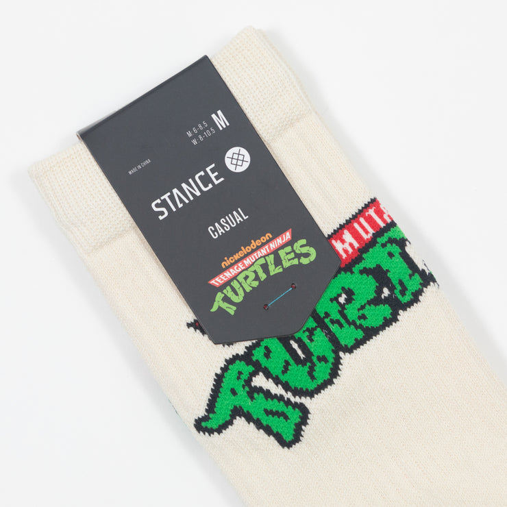 STANCE x NINJA TURTLES Collaboration Turtle Socks in OFF WHITE