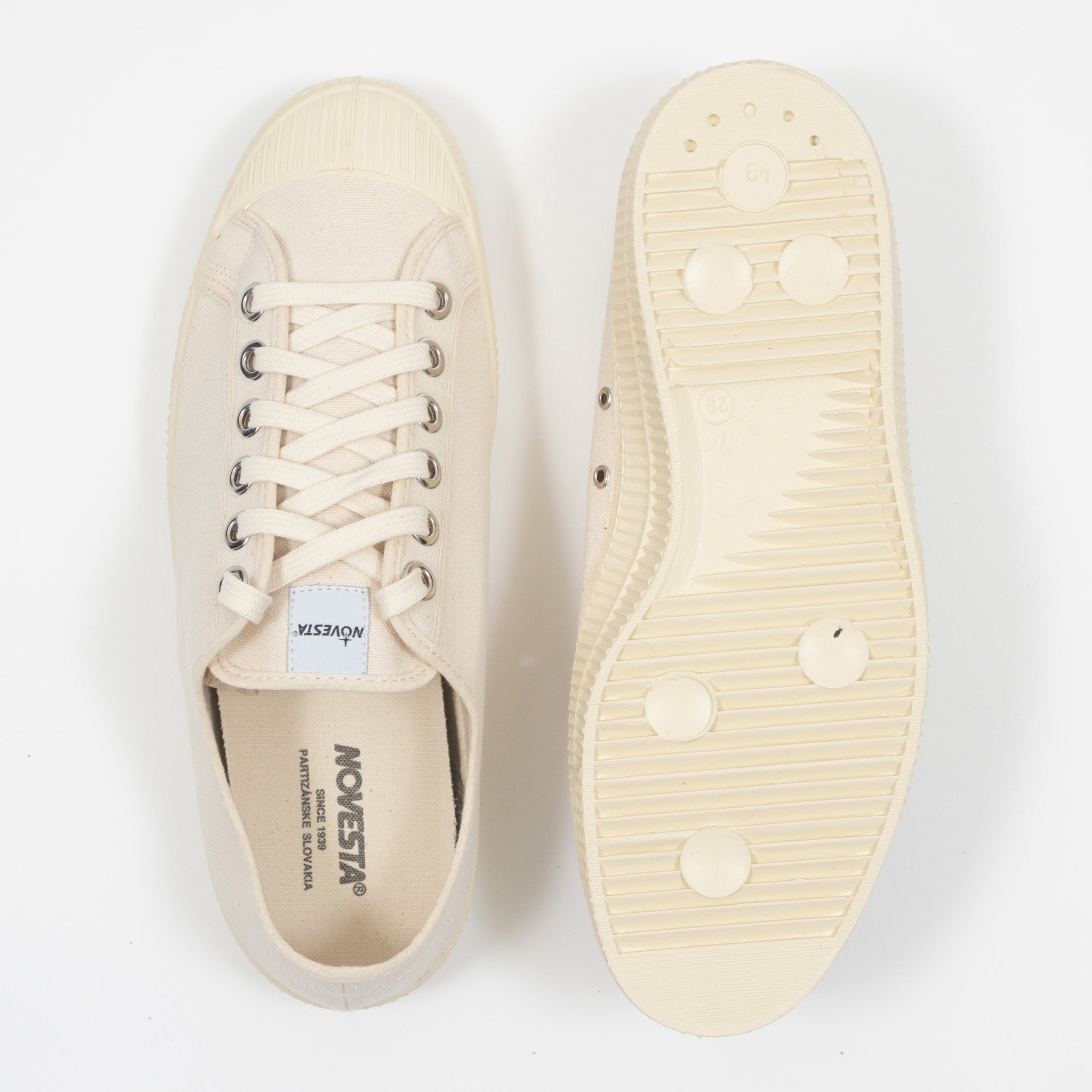 NOVESTA Star Master Low Top Canvas Trainer in Cream