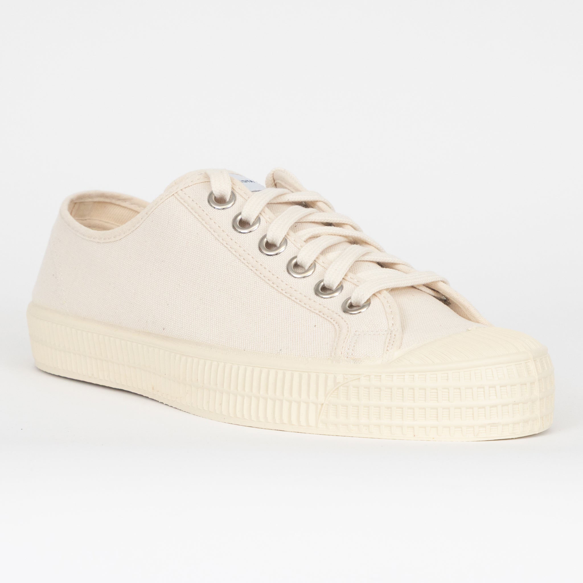 NOVESTA Star Master Low Top Canvas Trainer in Cream