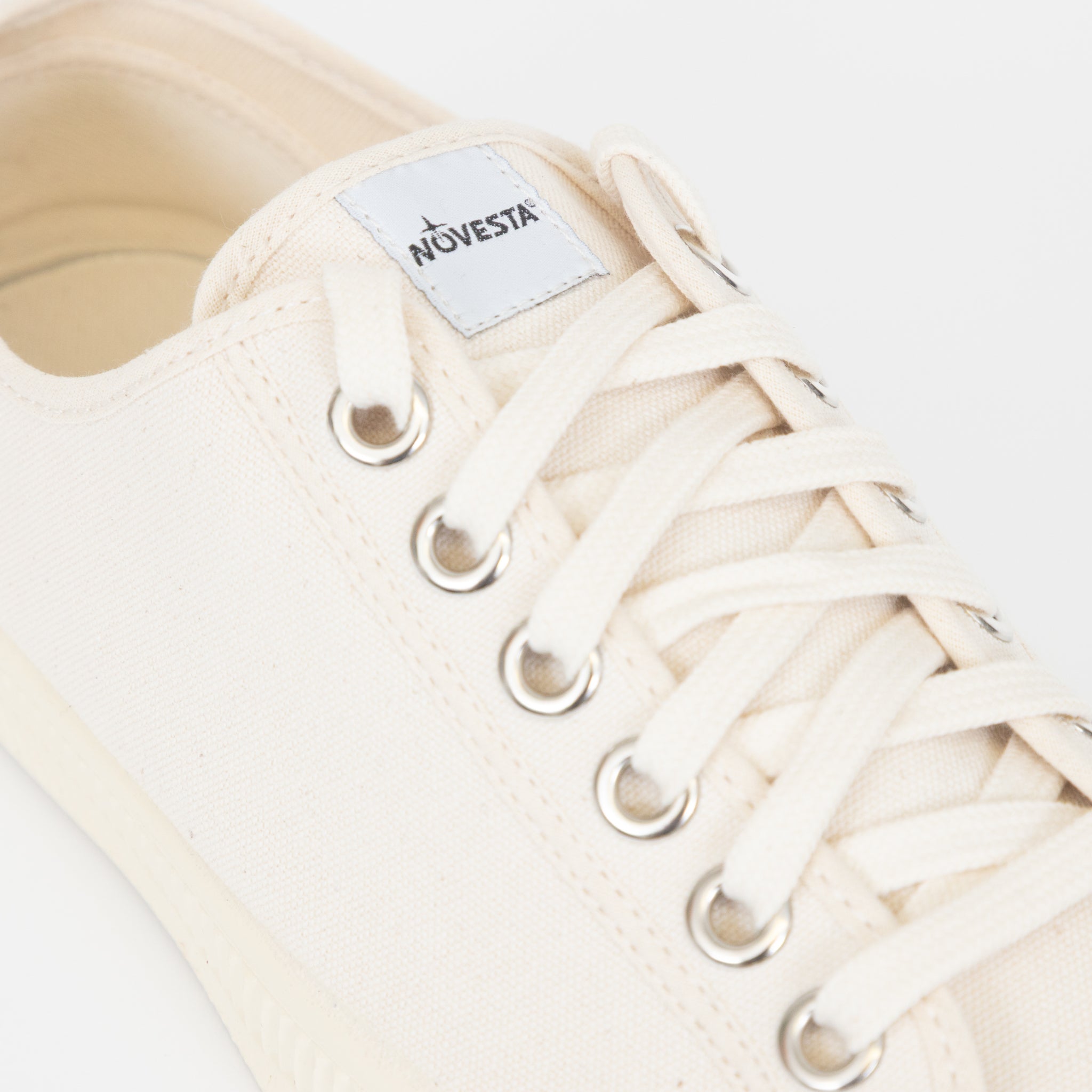 NOVESTA Star Master Low Top Canvas Trainer in Cream