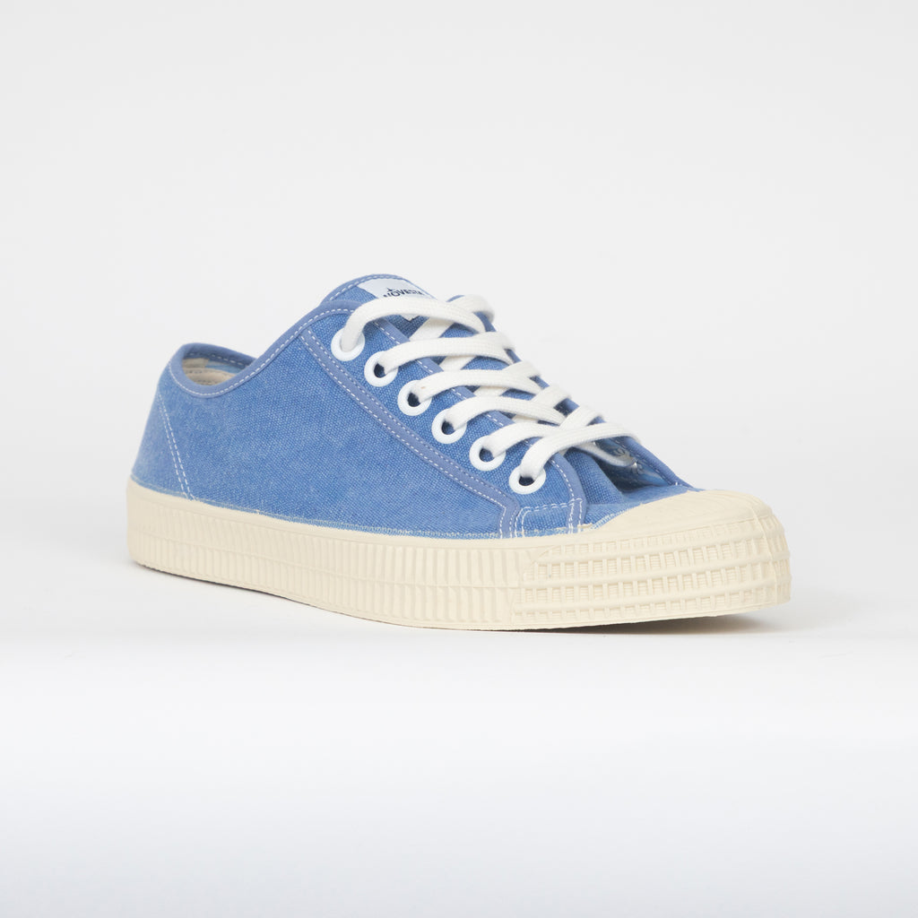 NOVESTA Star Master Low-Top Canvas Trainer in WASHED BLUE