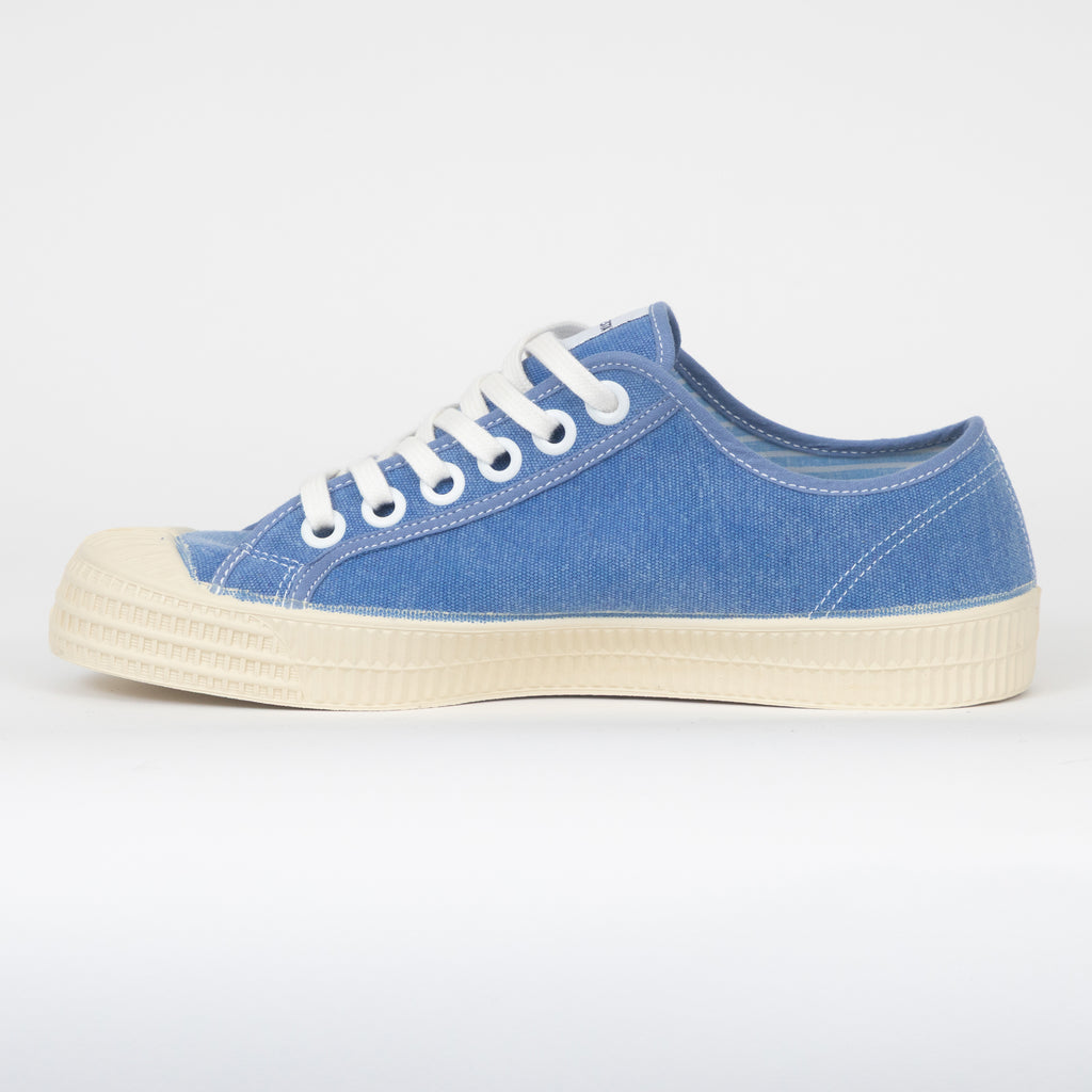 NOVESTA Star Master Low-Top Canvas Trainer in WASHED BLUE