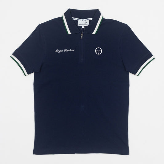 SERGIO TACCHINI Nanto Zip Polo Shirt in NAVY