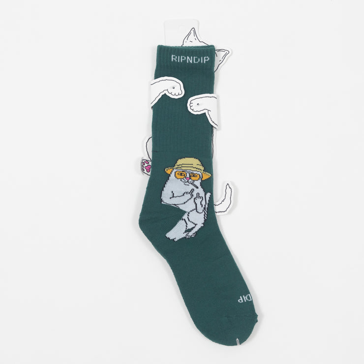 RIPNDIP Nermal S Thompson Socks in GREEN