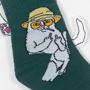 RIPNDIP Nermal S Thompson Socks in GREEN