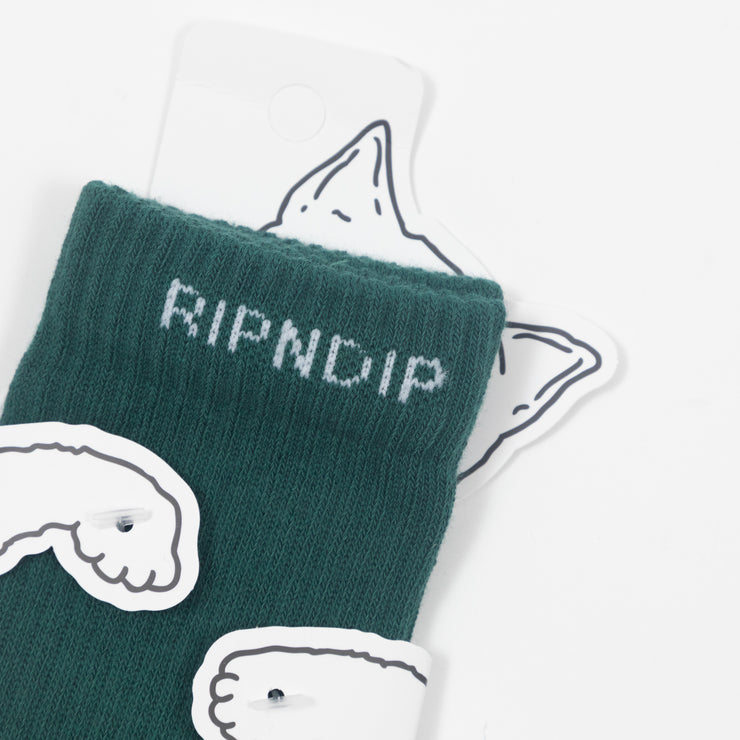 RIPNDIP Nermal S Thompson Socks in GREEN