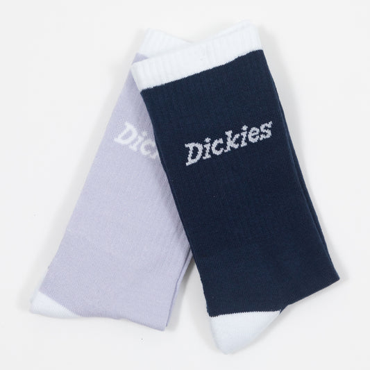 DICKIES Ness City 2 Pack Socks in NAVY & PURPLE