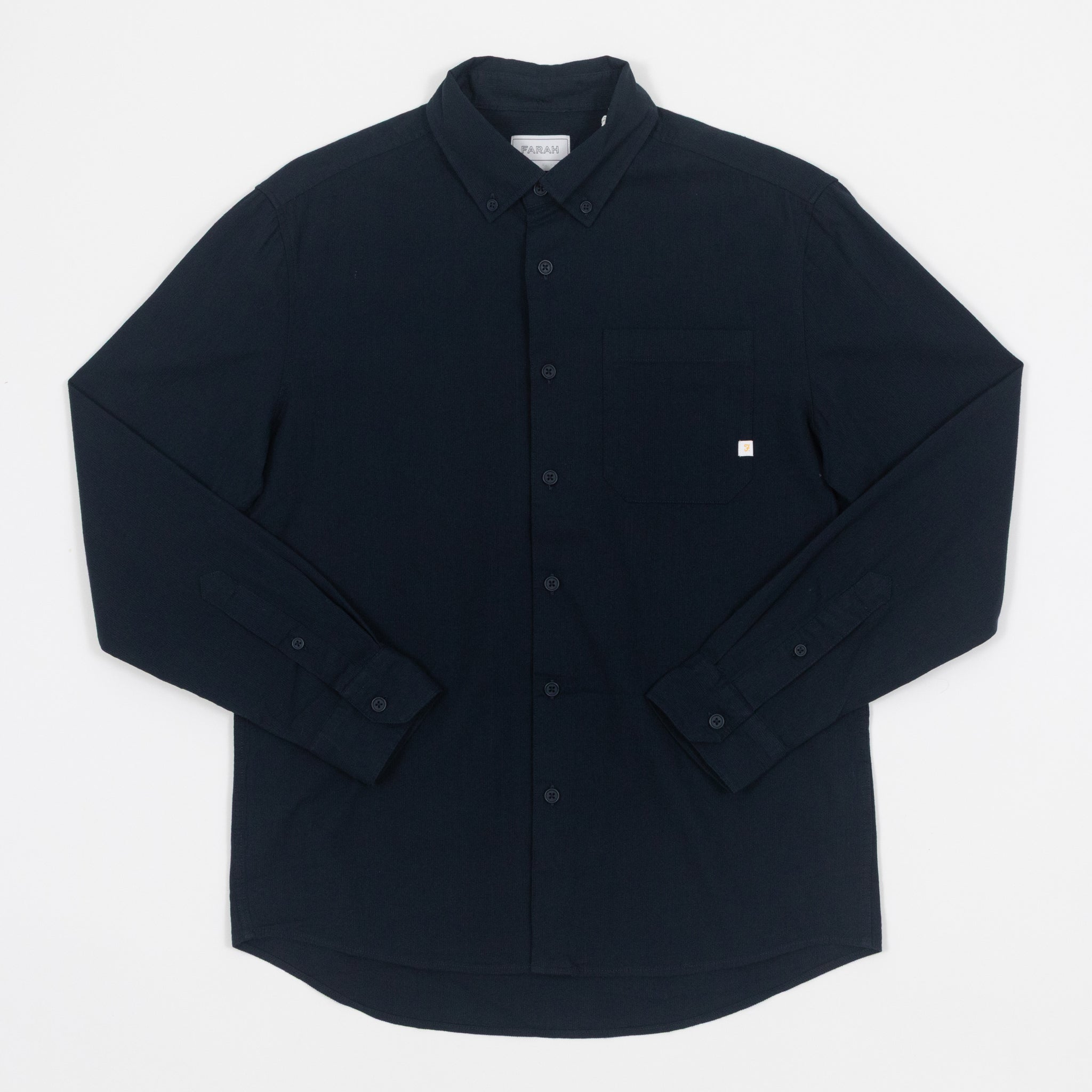 FARAH Netherton Cord Shirt in NAVY