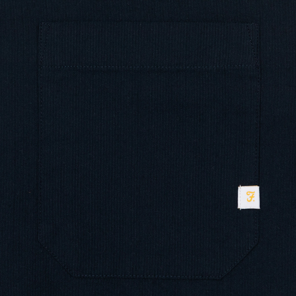 FARAH Netherton Cord Shirt in NAVY