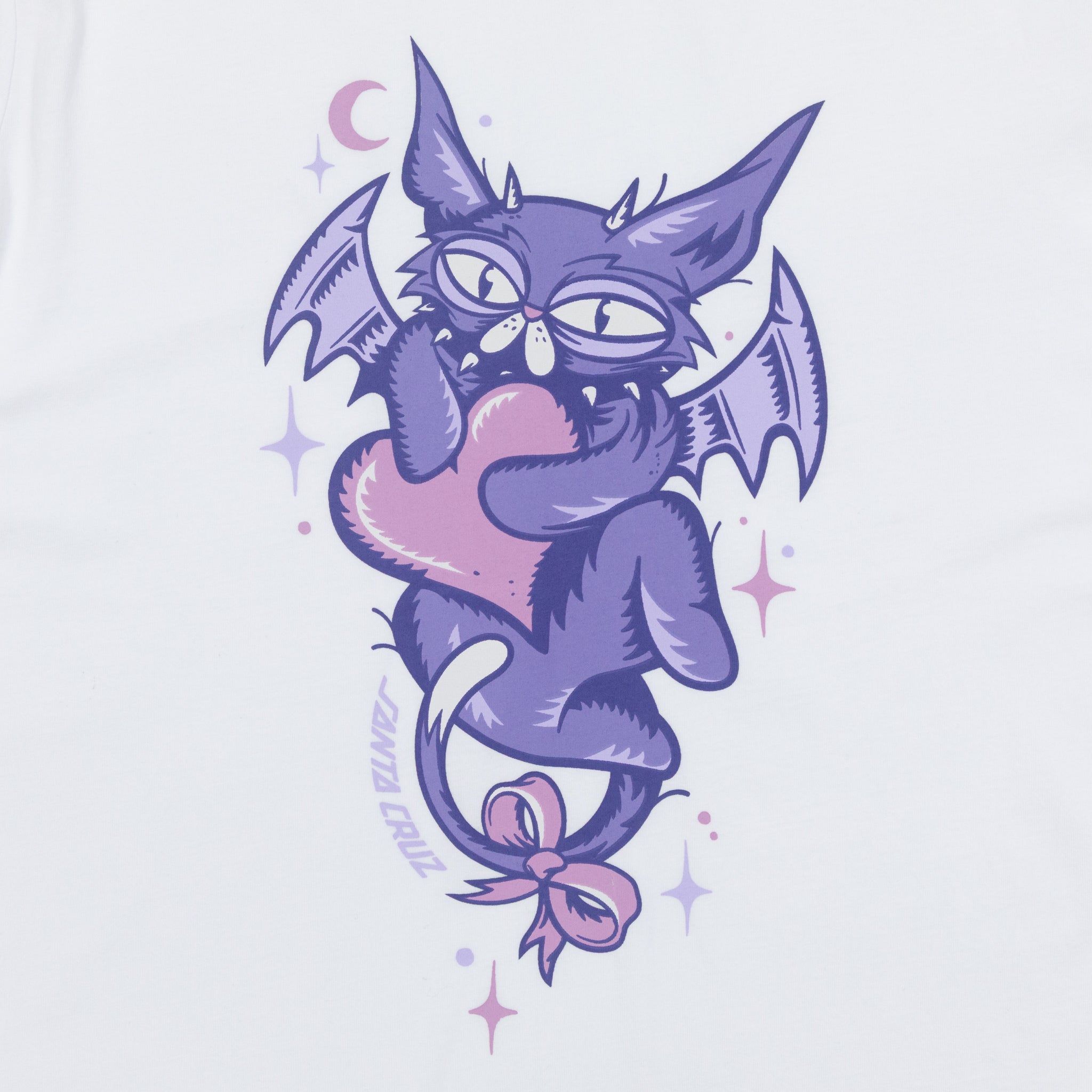 WOMENS SANTA CRUZ Night Critter Front T-Shirt in WHIITE