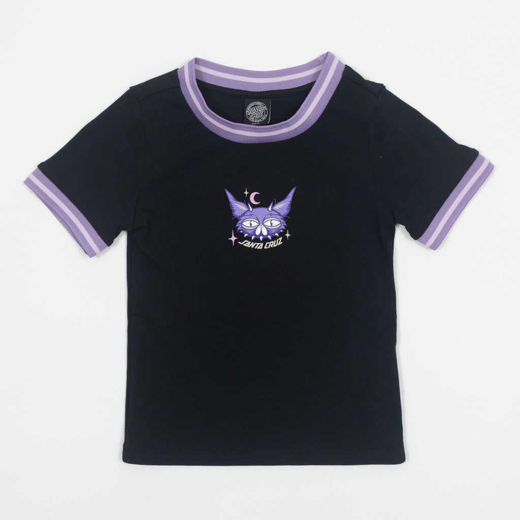 Womens SANTA CRUZ Night Critter Mini T-Shirt in BLACK