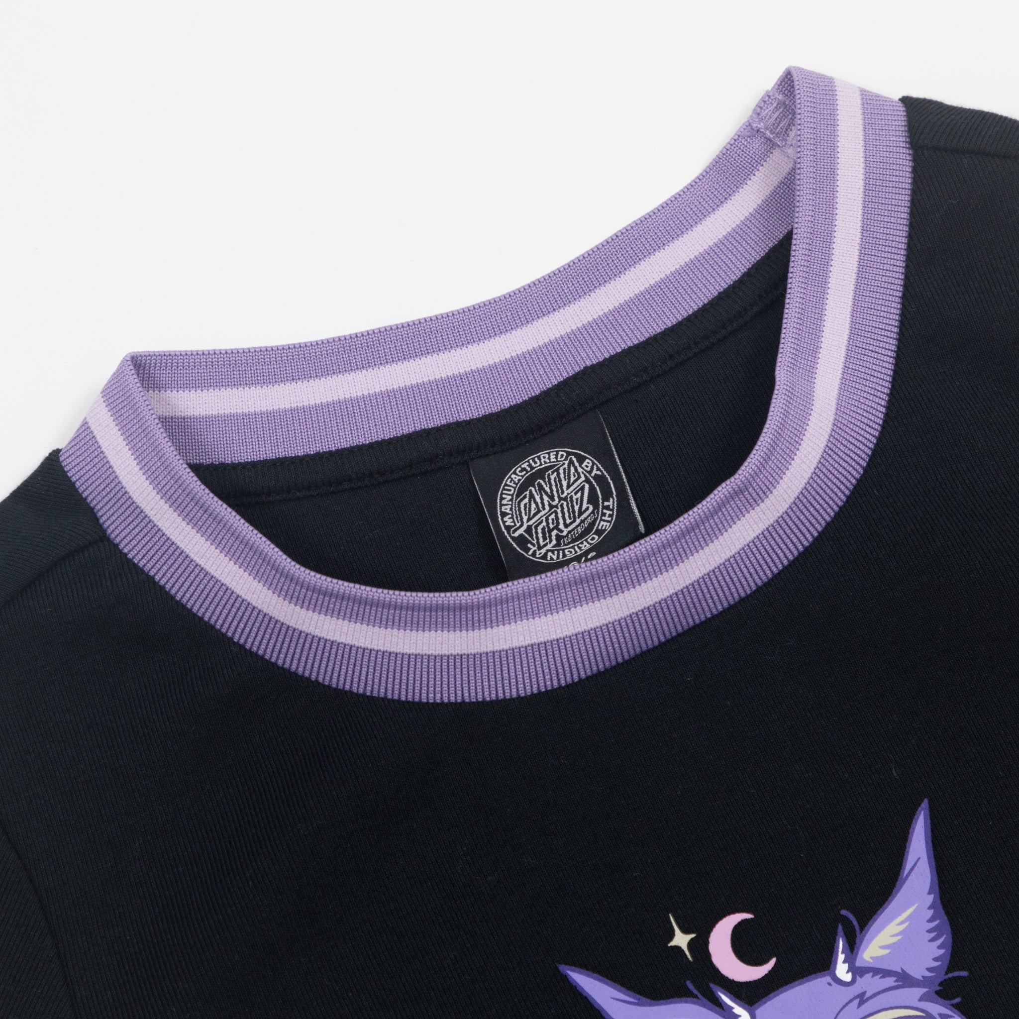 Womens SANTA CRUZ Night Critter Mini T-Shirt in BLACK