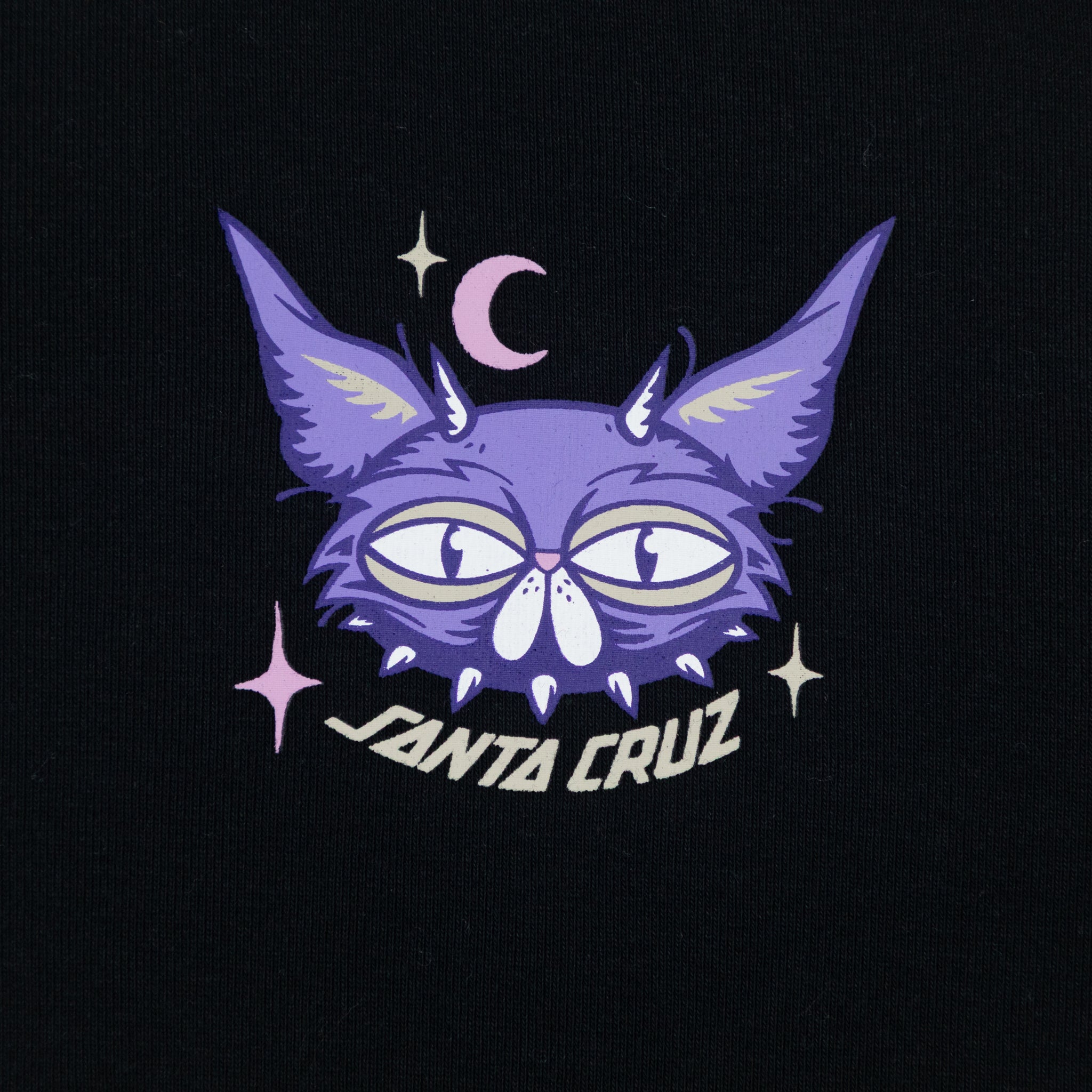 Womens SANTA CRUZ Night Critter Mini T-Shirt in BLACK